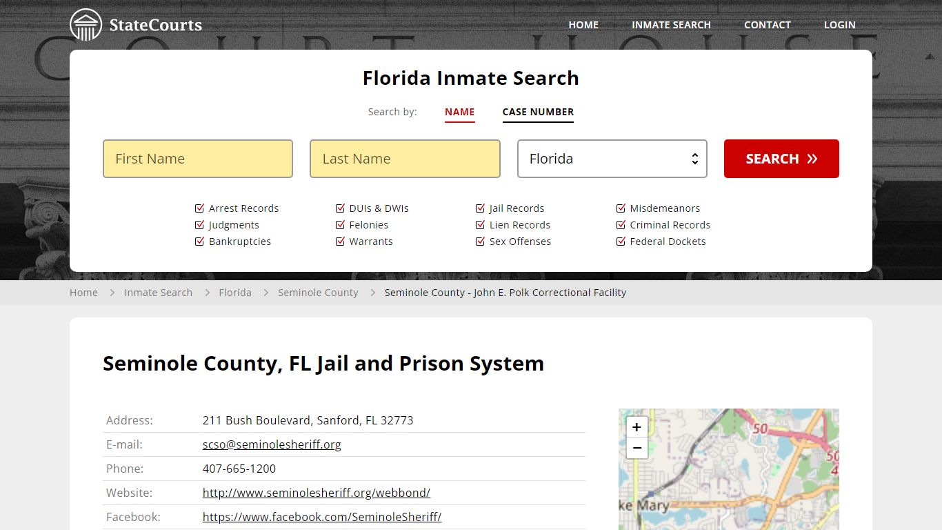 Seminole County - John E. Polk Correctional Facility Inmate Records ...